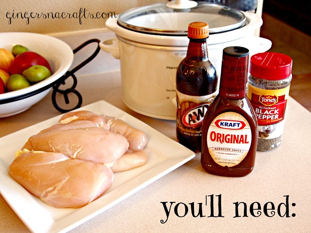 ingredients for root beer BBQ chicken